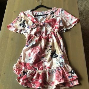 Floral cut out dress